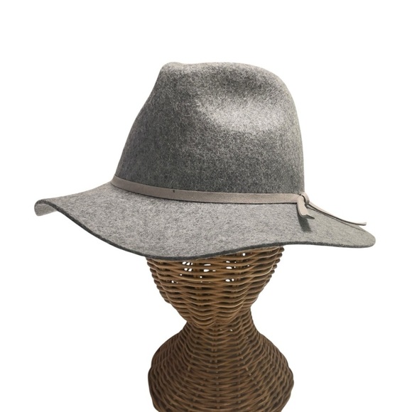 House of Harlow Gray 1960 100% Wool Fedora Felt Hat main image 6